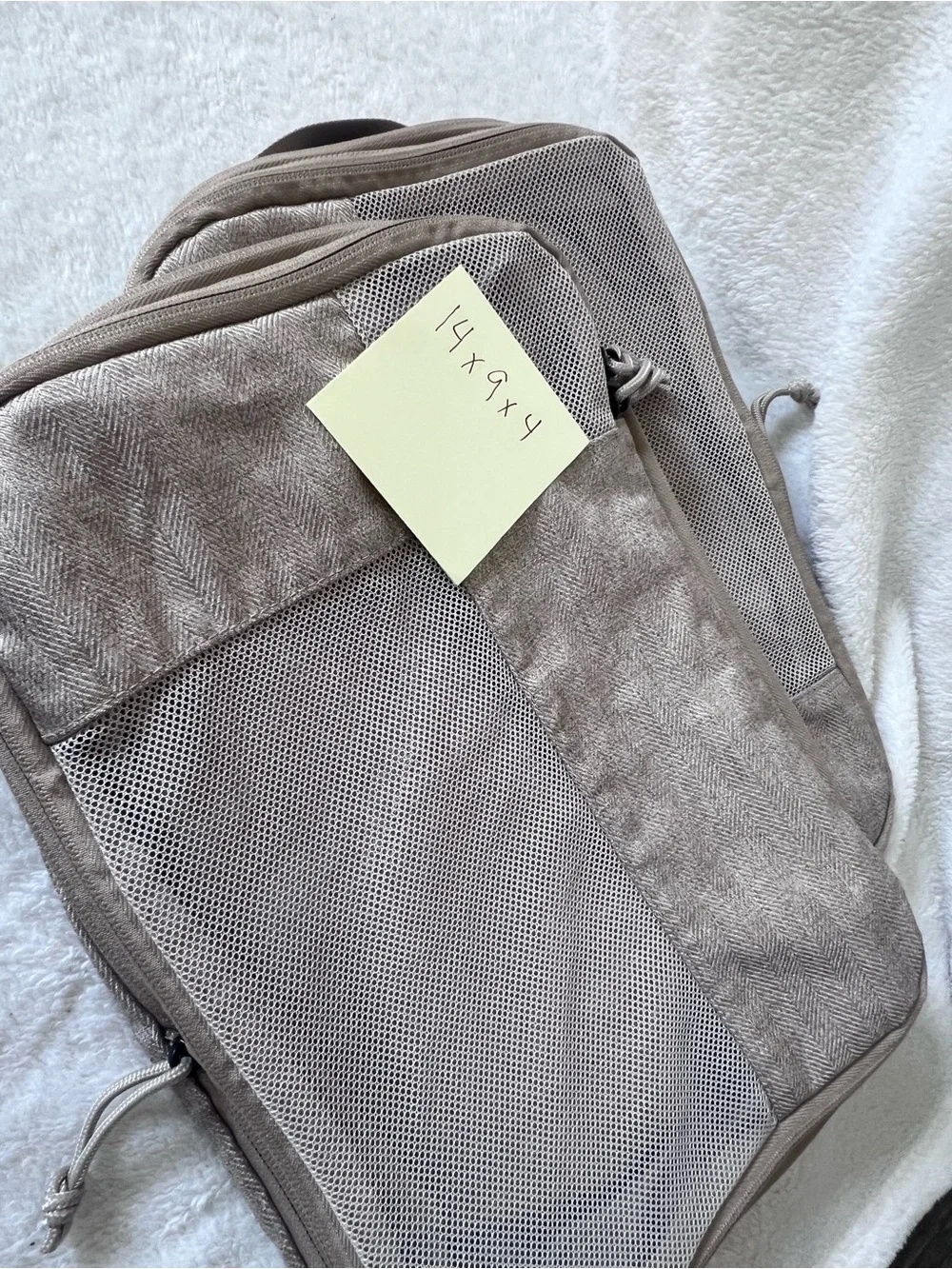 Neutral Beige Travel Garment Bags and Packing Organizers- set of 5